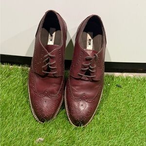 Joseph Abboud Burgundy Leather Oxfords - size 8